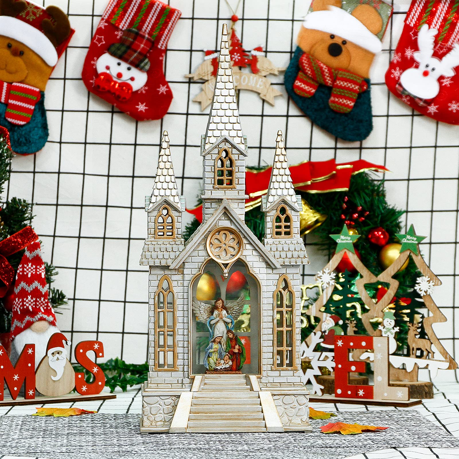 Amazon.co.jp: クリスマス スノードーム キリスト降誕 スノードーム